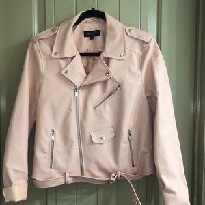 (2 FOR $18) Vintage Pink Leather Jacket!